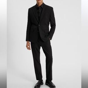 Express Men’s Slim Black Stretch Suit Jacket & Pant